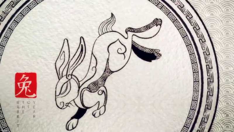 2023兔年十二生肖声光电开场