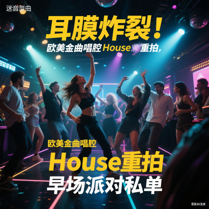 耳膜按摩！欧美金曲唱腔 House 重拍，早场派对私单