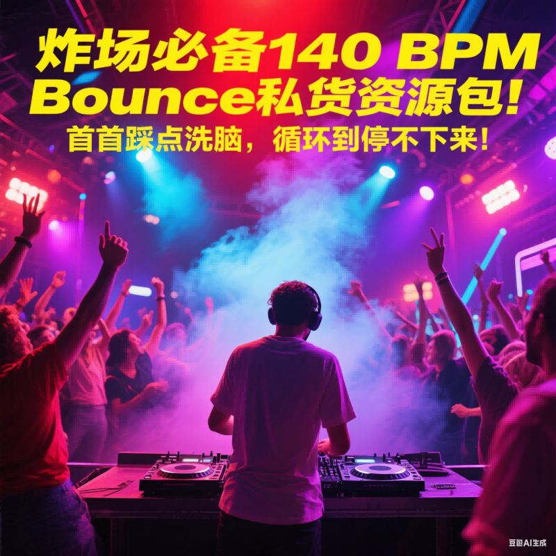 炸场必备140 BPM Bounce 私货资源包！首首踩点洗脑，循环到停不下来！
