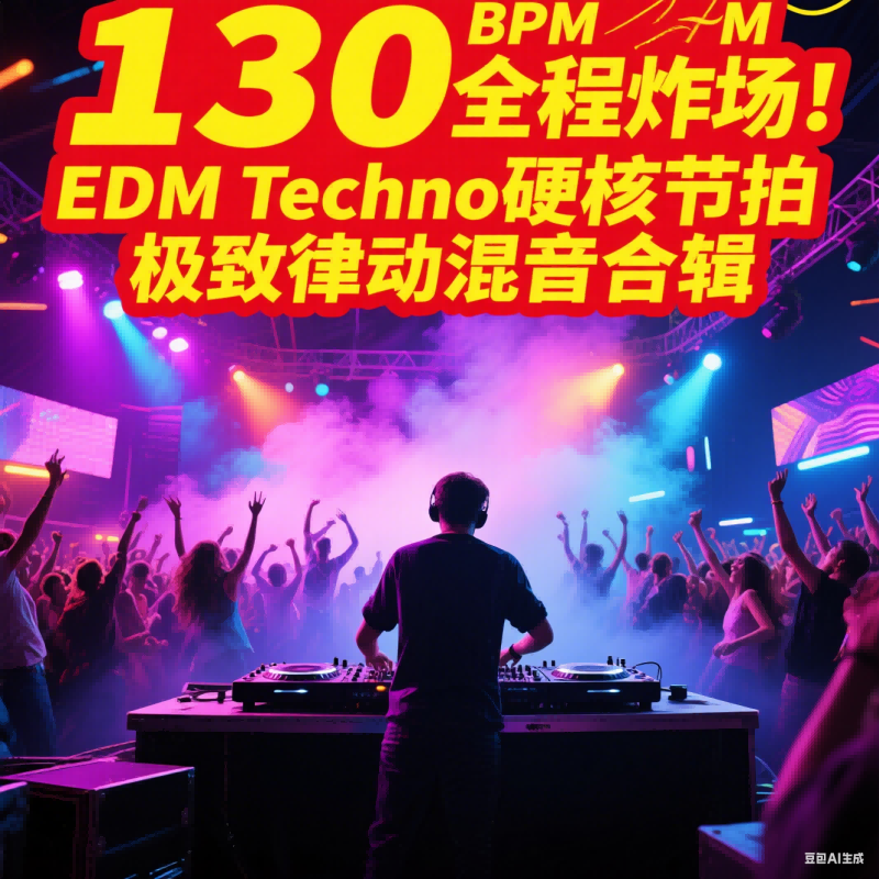 130BPM 全程炸场！EDM Techno 硬核节拍 极致律动混音合辑