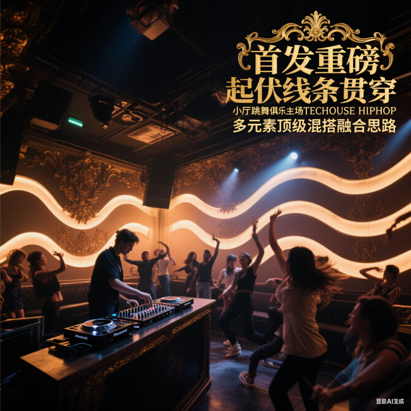 首发重磅 起伏线条贯穿 小厅跳舞俱乐部主场TECHNO TECHHOUSE HIPHOP 多元素顶级混搭融合思路