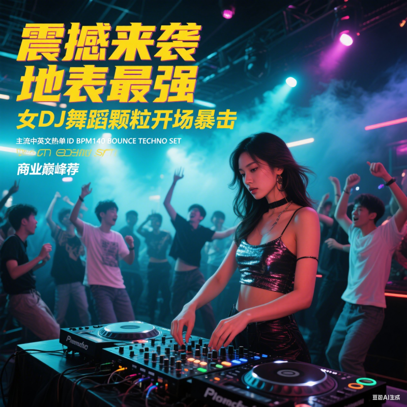 震撼来袭 地表最强 女DJ舞蹈颗粒开场暴击 主流中英文热单ID BPM140 BOUNCE TECHNO SET 商业巅峰 强烈推荐