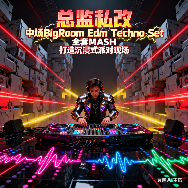 总监私改 中场BigRoom Edm Techno Set 全套MASH 打造沉浸式派对现场