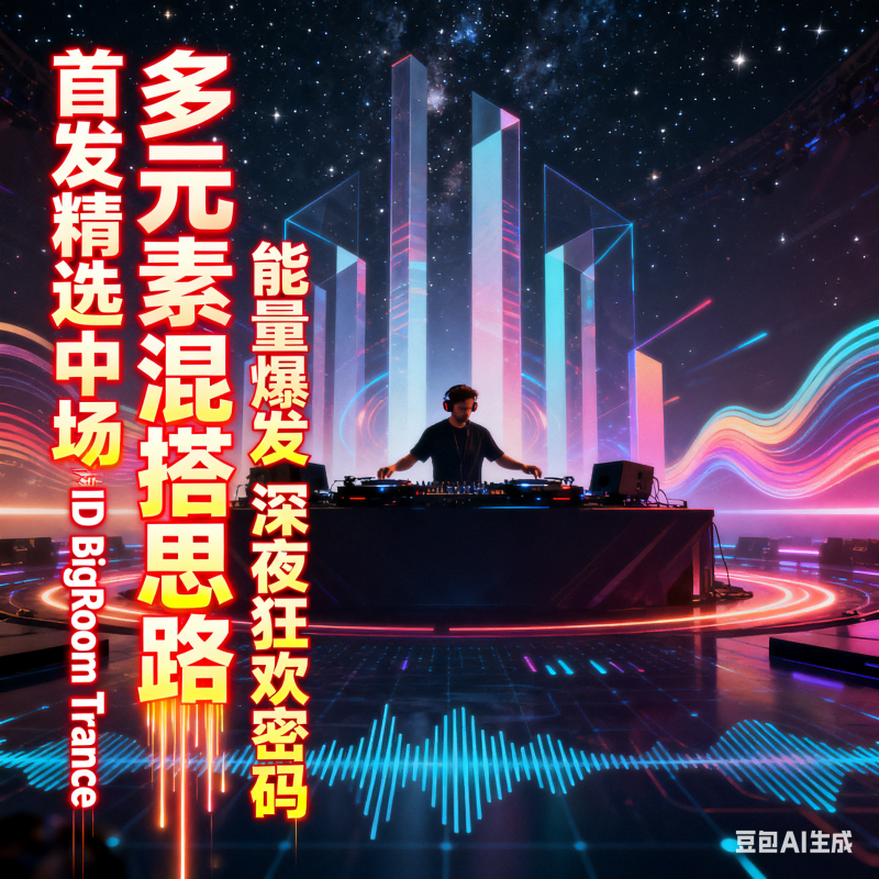 首发精选中场Mash ID BigRoom Trance 多元素混搭思路 能量爆发 深夜狂欢密码（附声光电开场视频）
