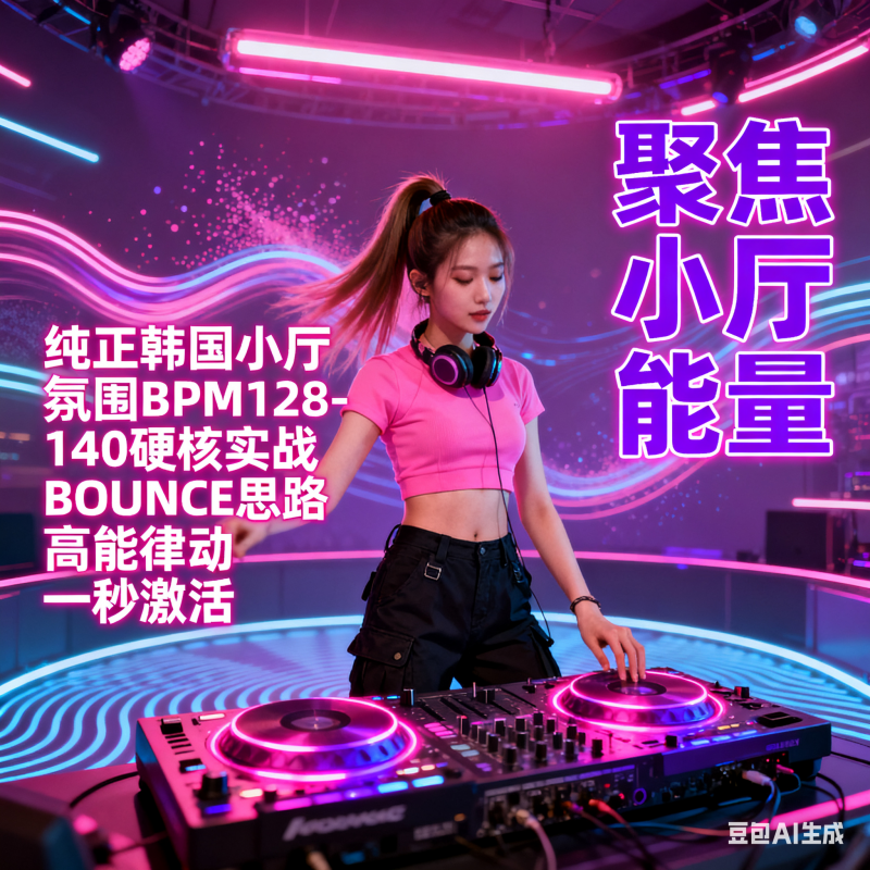 聚焦小厅能量 纯正韩国小厅氛围BPM128-140硬核实战BOUNCE思路 高能律动 一秒激活