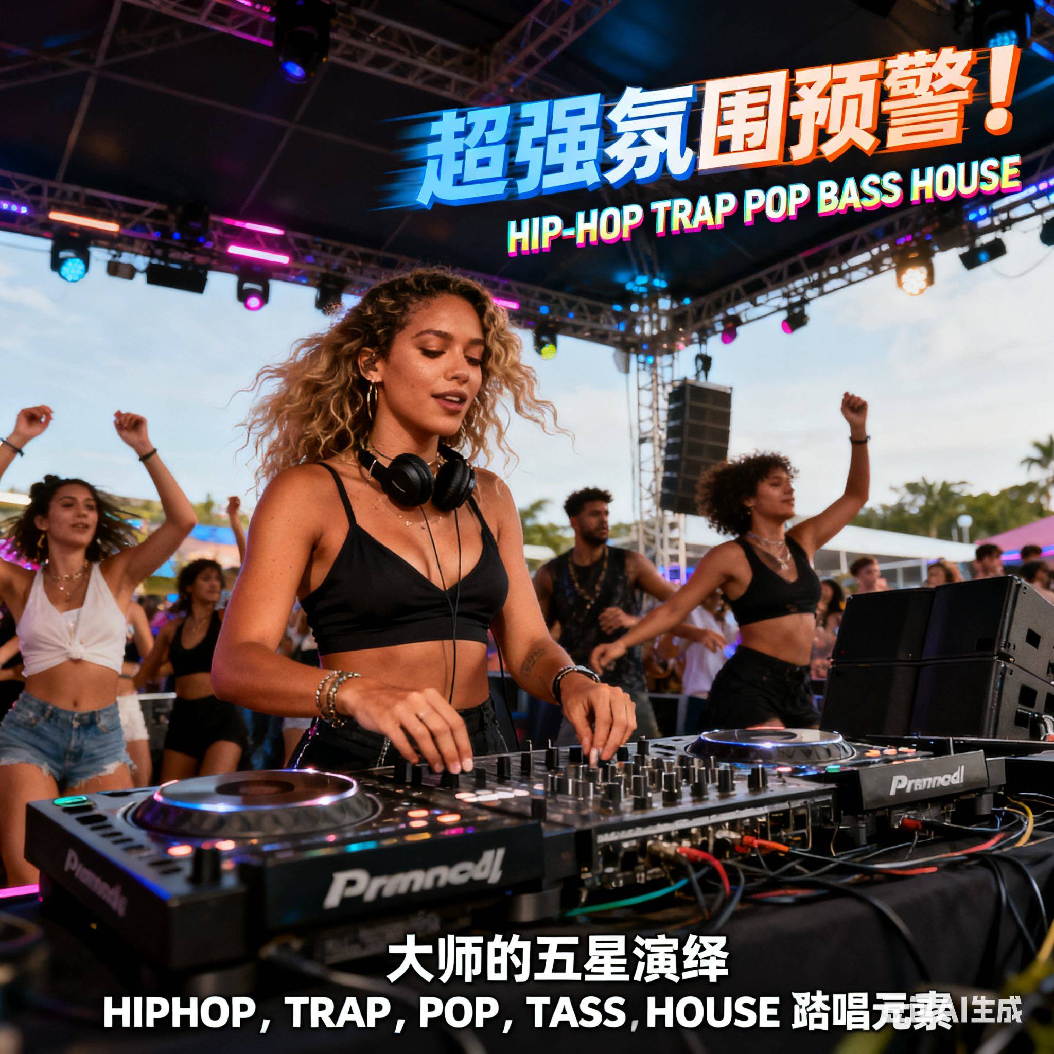 超强氛围预警！霓虹跳舞俱乐部中场：大师级五星演绎 HIP-HOP TRAP POP BASS HOUSE 说唱元素