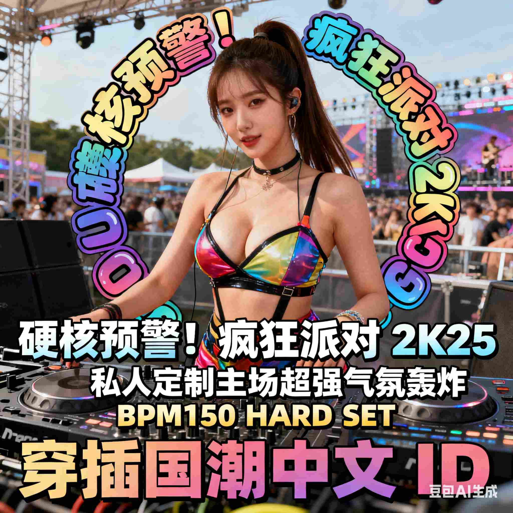 硬核预警！疯狂派对 2K25 私人定制主场超强气氛轰炸BPM150 HARD SET 穿插国潮中文 ID