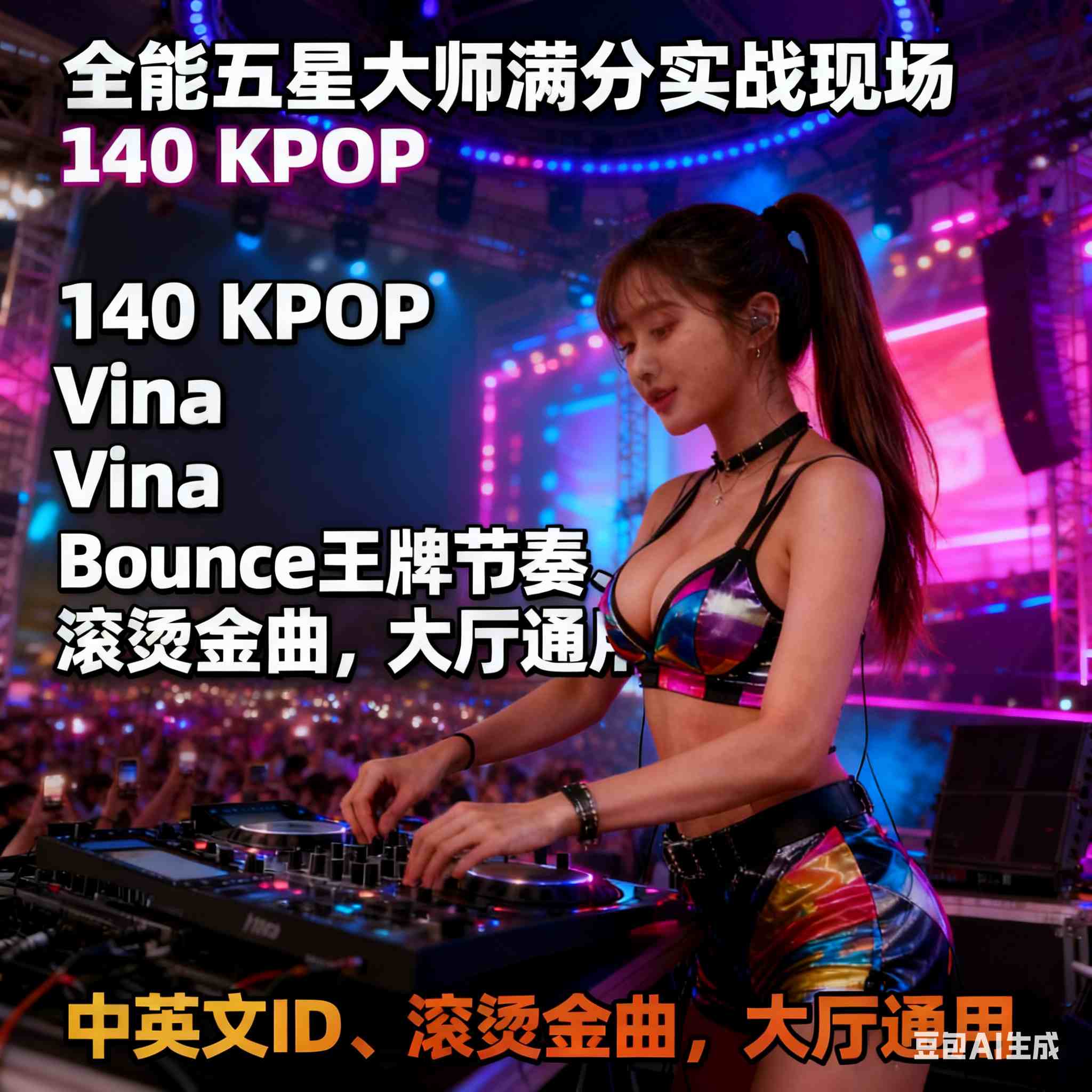 全能五星大师满分实战现场 140 KPOP Vina Bounce王牌节奏、中英文ID、滚烫金曲，大厅通用