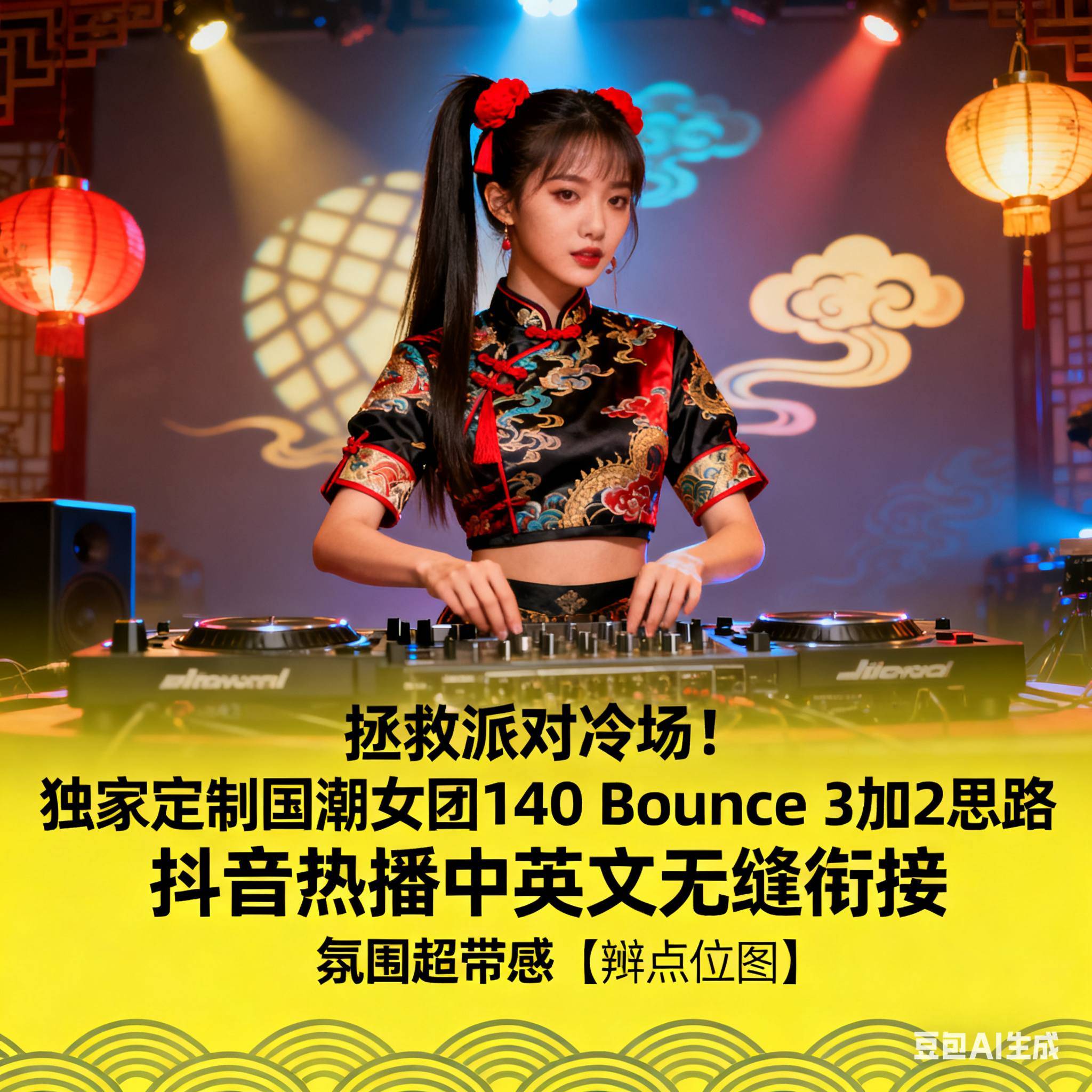 拯救派对冷场！独家定制国潮女团140 Bounce 3加2思路 抖音热播中英文无缝衔接 氛围超带感（含点位图）