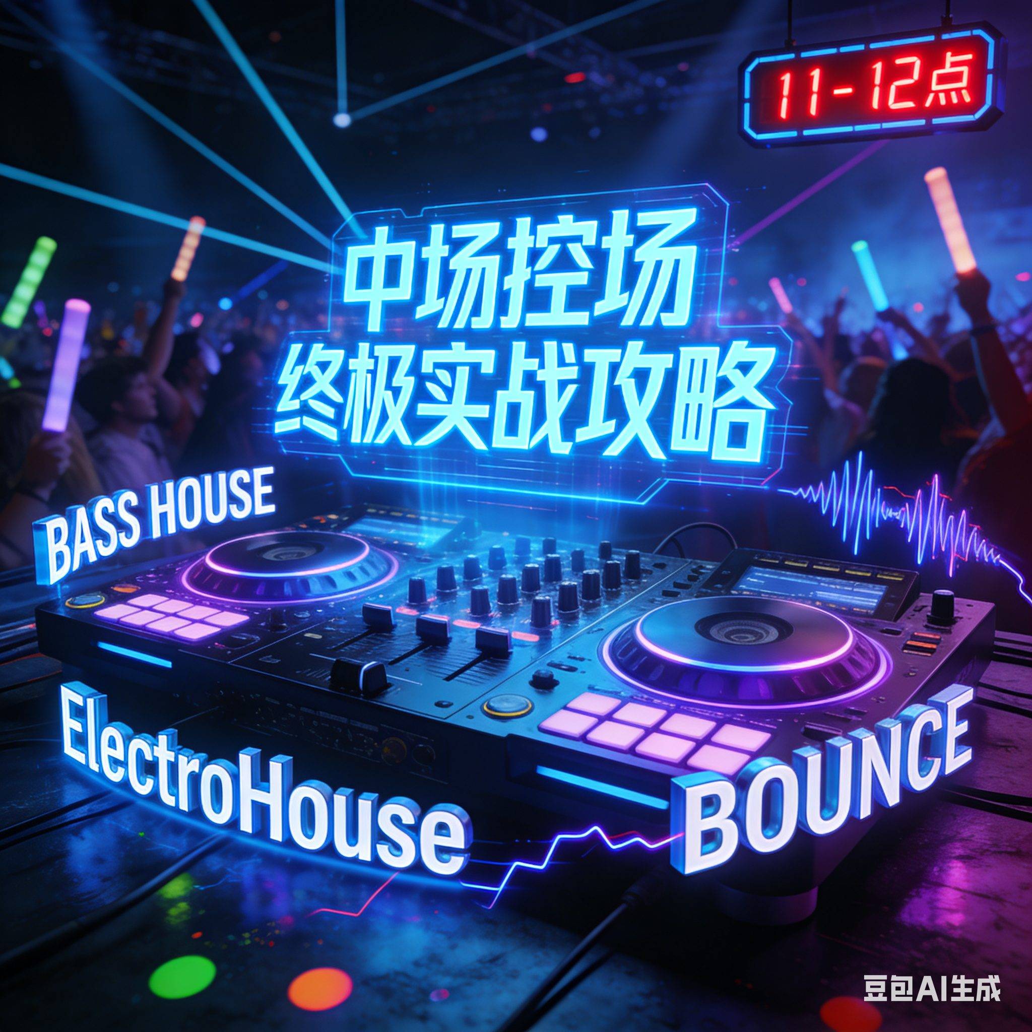 中场控场终极实战攻略 11-12 点 BASS HOUSE ElectroHouse BOUNCE 超神级炸场思路 轰穿午夜的封神思路