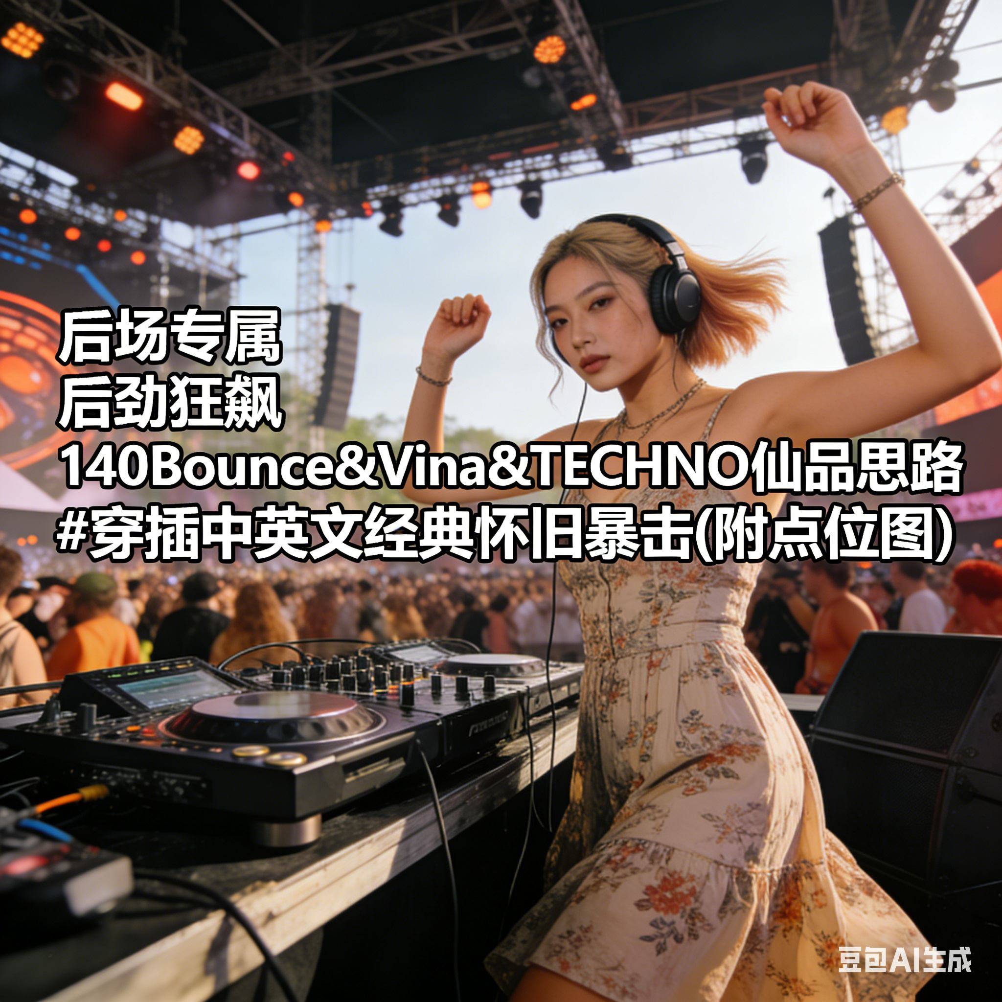 后场专属 后劲狂飙 140Bounce&Vina&TECHNO仙品思路#穿插中英文经典怀旧暴击(附点位图）