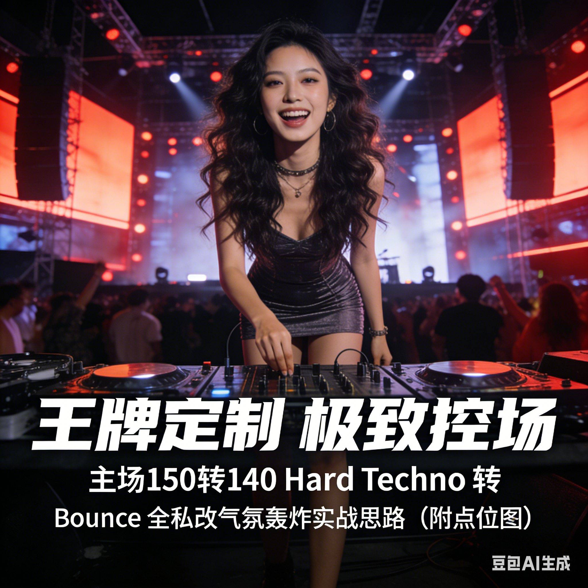 王牌定制 极致控场 主场150转140 Hard Techno 转 Bounce 全私改气氛轰炸实战思路（附点位图）