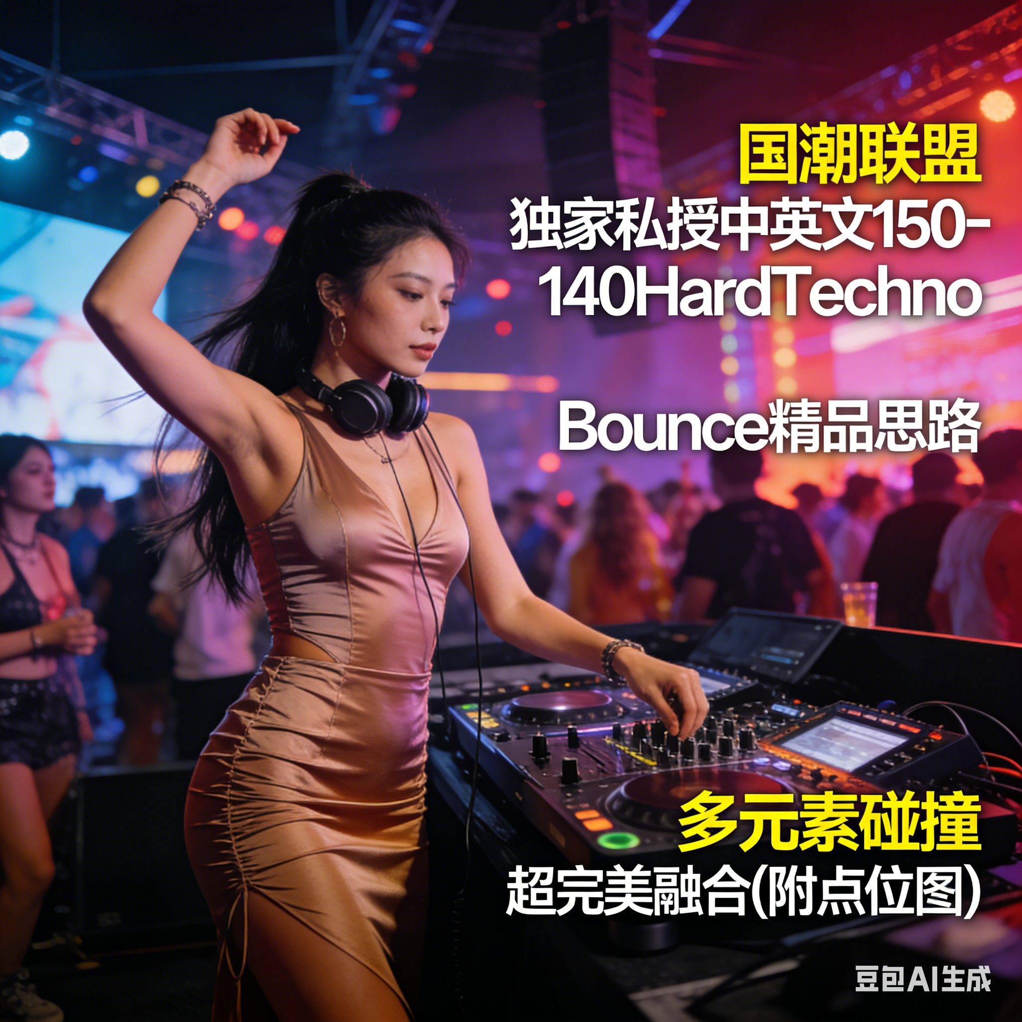 国潮联盟 独家私授中英文150-140HardTechno Bounce精品思路 多元素碰撞 超完美融合(附点位图）