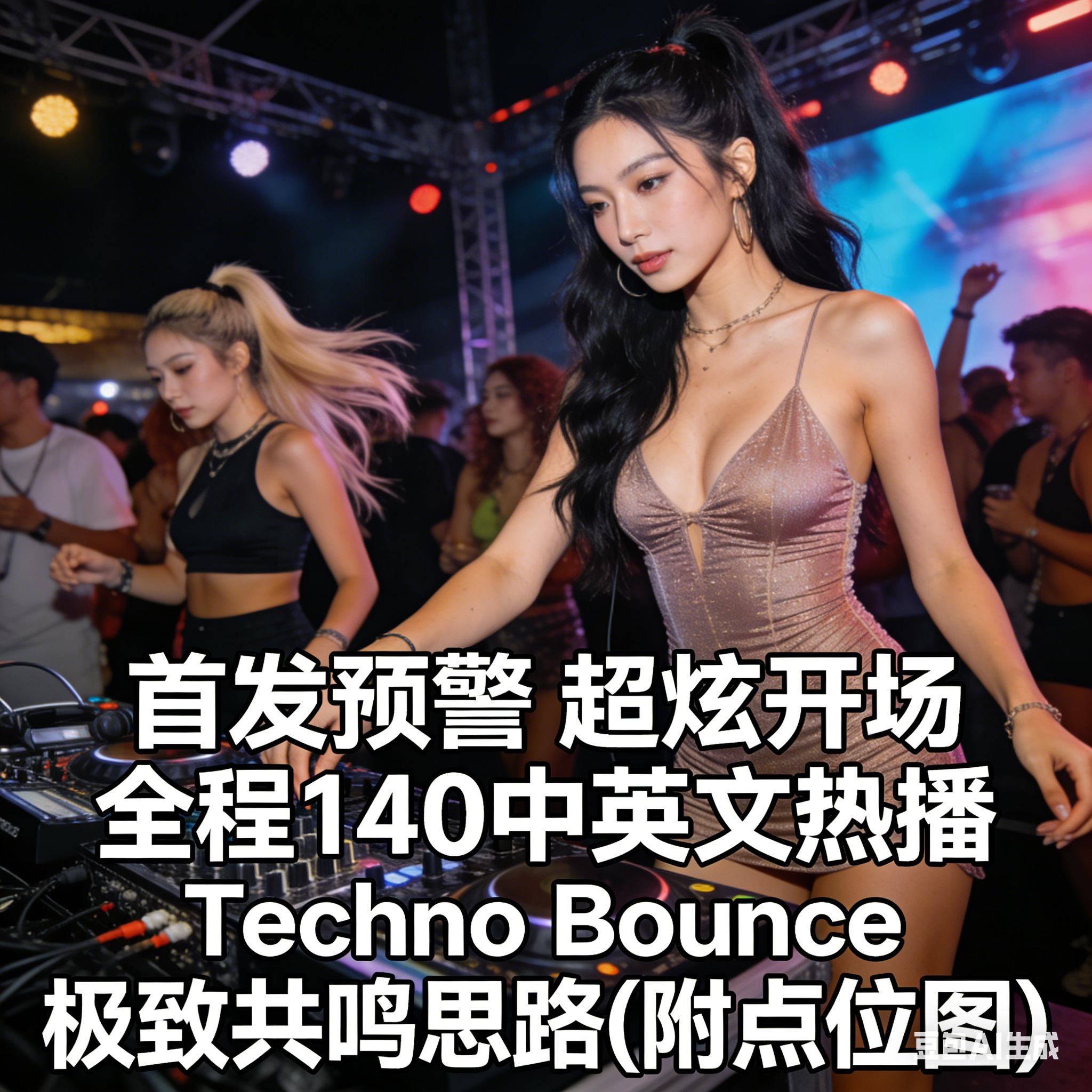 首发预警 超炫开场 全程140中英文热播 Techno Bounce 极致共鸣思路(附点位图）