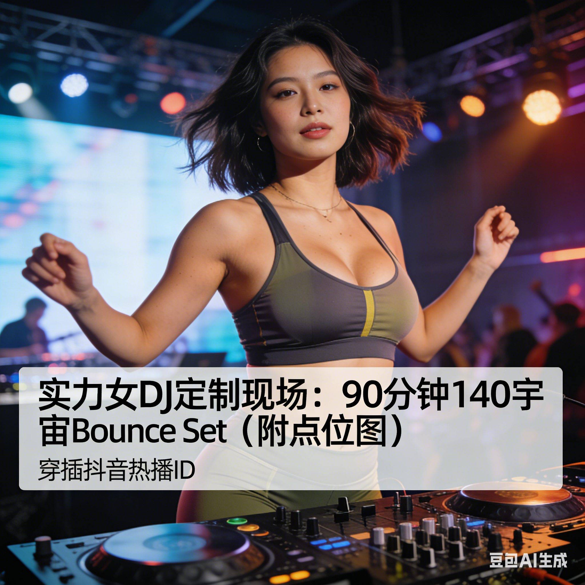 实力女DJ定制现场思路 后场中英文90分钟140 宇宙 Bounce Set 穿插抖音热播ID（附点位图）