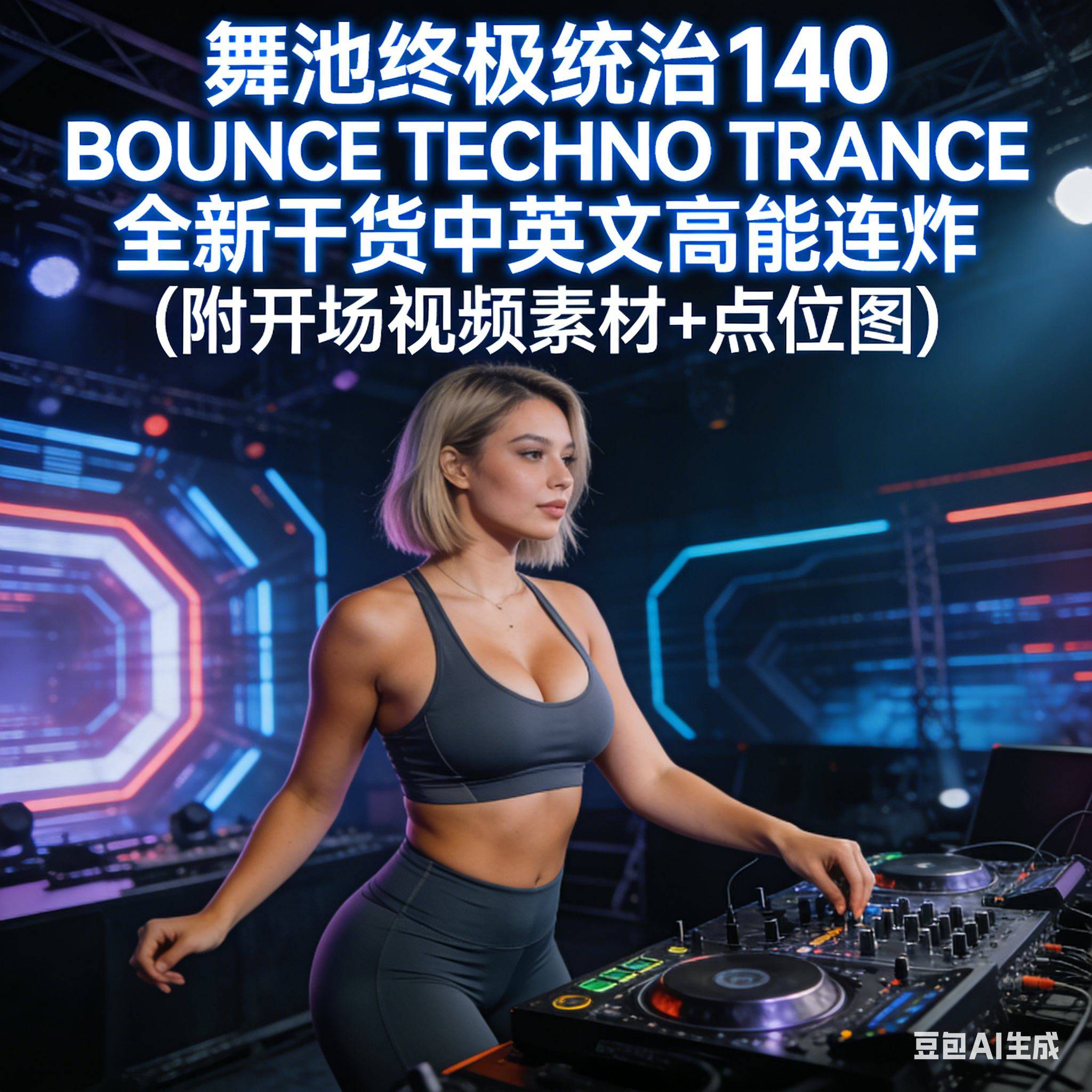 赛博科技舞美#舞池终极统治140 BOUNCE TECHNO TRANCE 全新干货中英文高能连炸 (附开场视频素材+点位图)