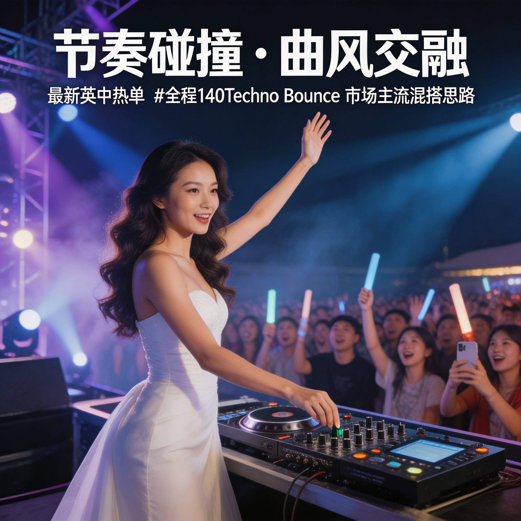 节奏碰撞、曲风交融 最新英文中文热单#全程140Techno Bounce市场主流混搭思路（附点位图）