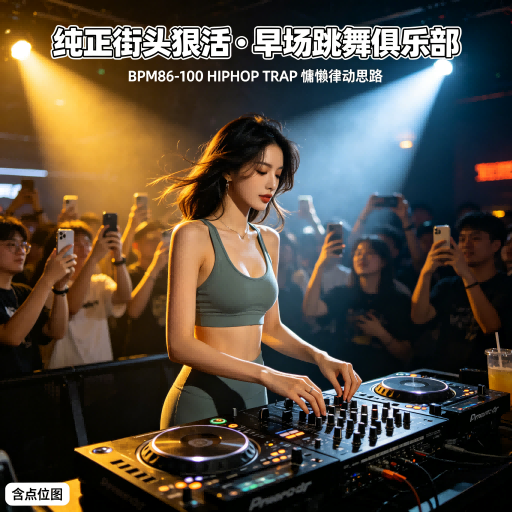 纯正街头狠活 早场跳舞俱乐部嘻哈街头BPM86-100 HIPHOP TRAP 慵懒律动思路 (含点位图)