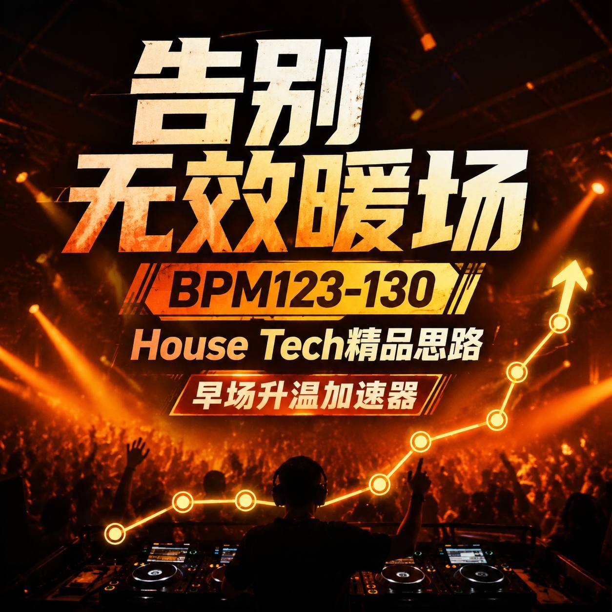 告别无效暖场 BPM123-130 House Tech精品思路 早场升温加速器(带点位图)