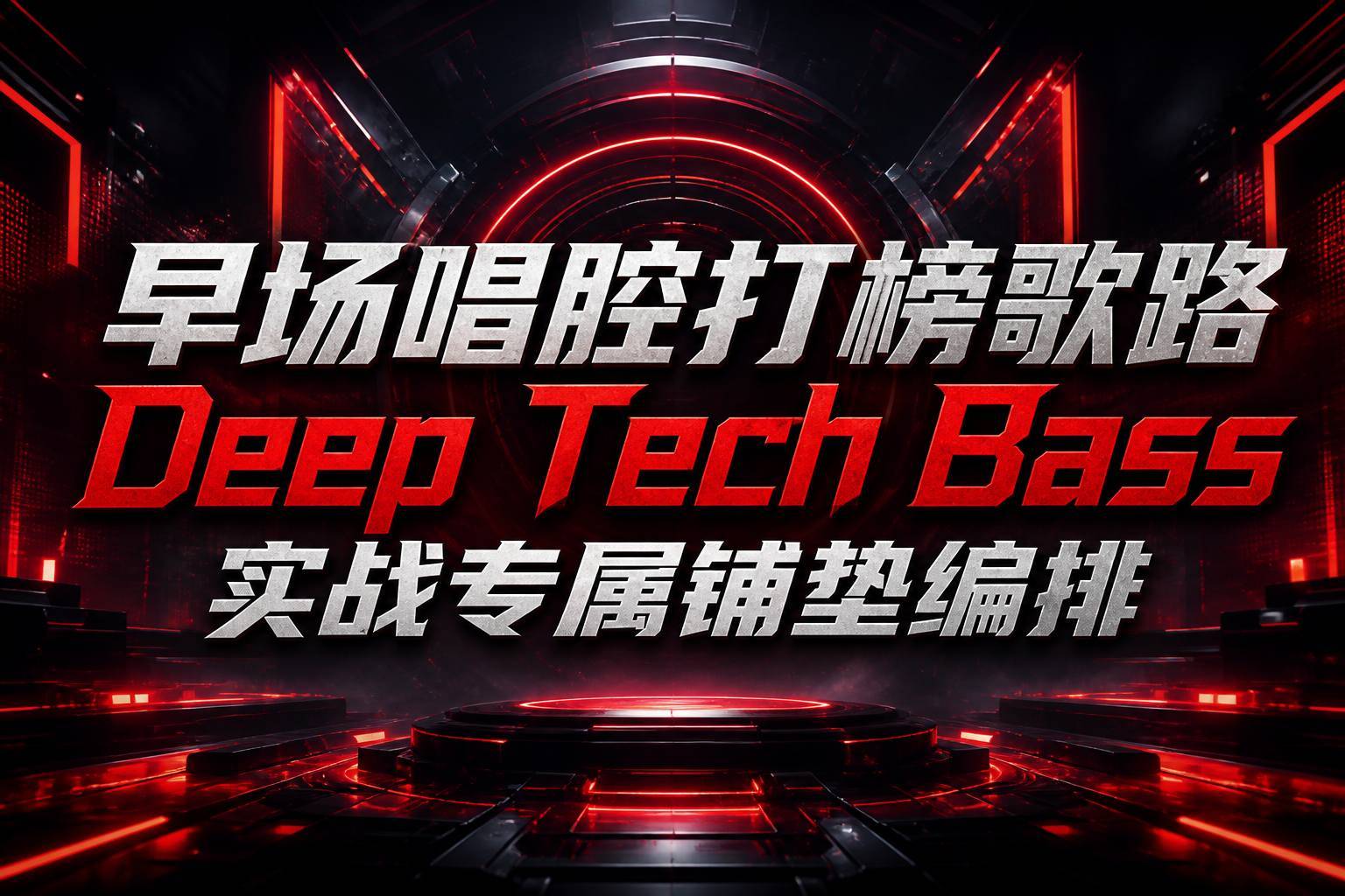 早场唱腔打榜歌路 Deep Tech Bass 实战专属铺垫编排