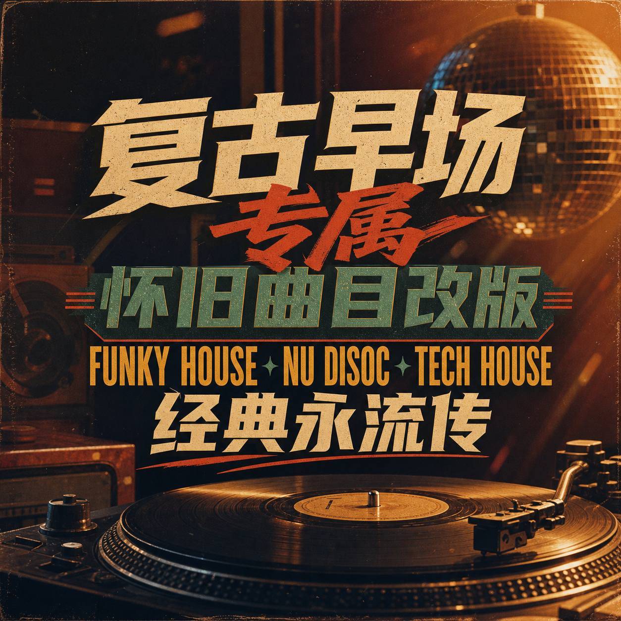 复古早场专属 怀旧曲目改版 FUNKY HOUSE NU DISOC TECH HOUSE 经典永流传(含点位图)