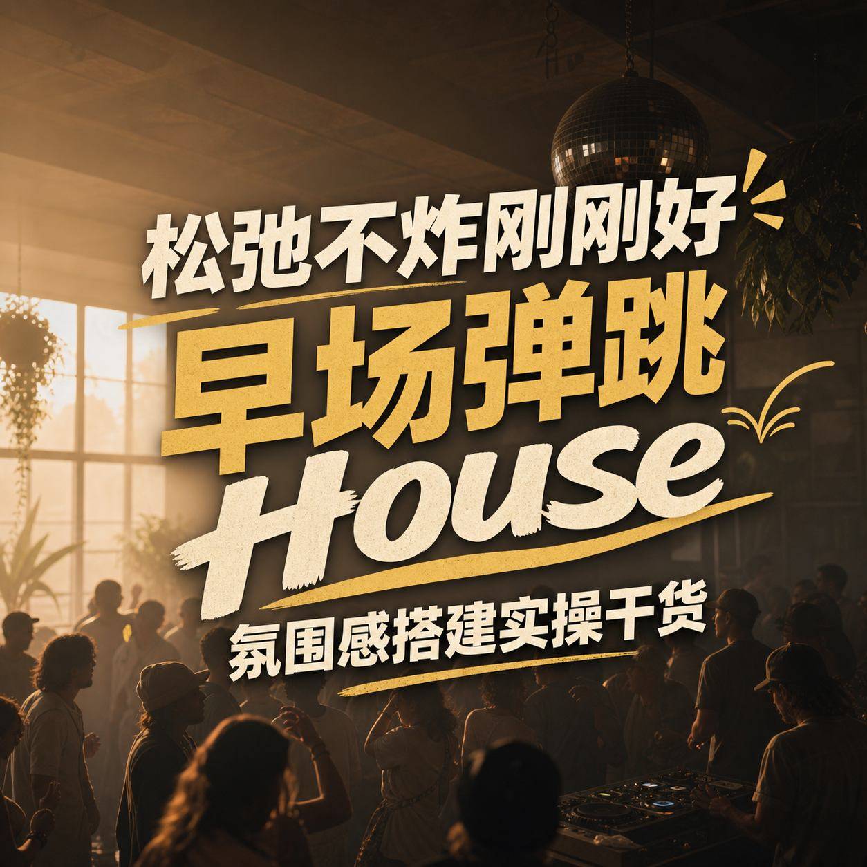 松弛不炸刚刚好 早场弹跳 House 氛围感搭建实操干货