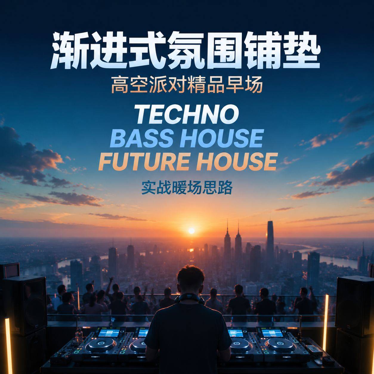 渐进式氛围铺垫 高空派对精品早场 TECHNO BASS HOUSE FUTURE HOUSE实战暖场思路