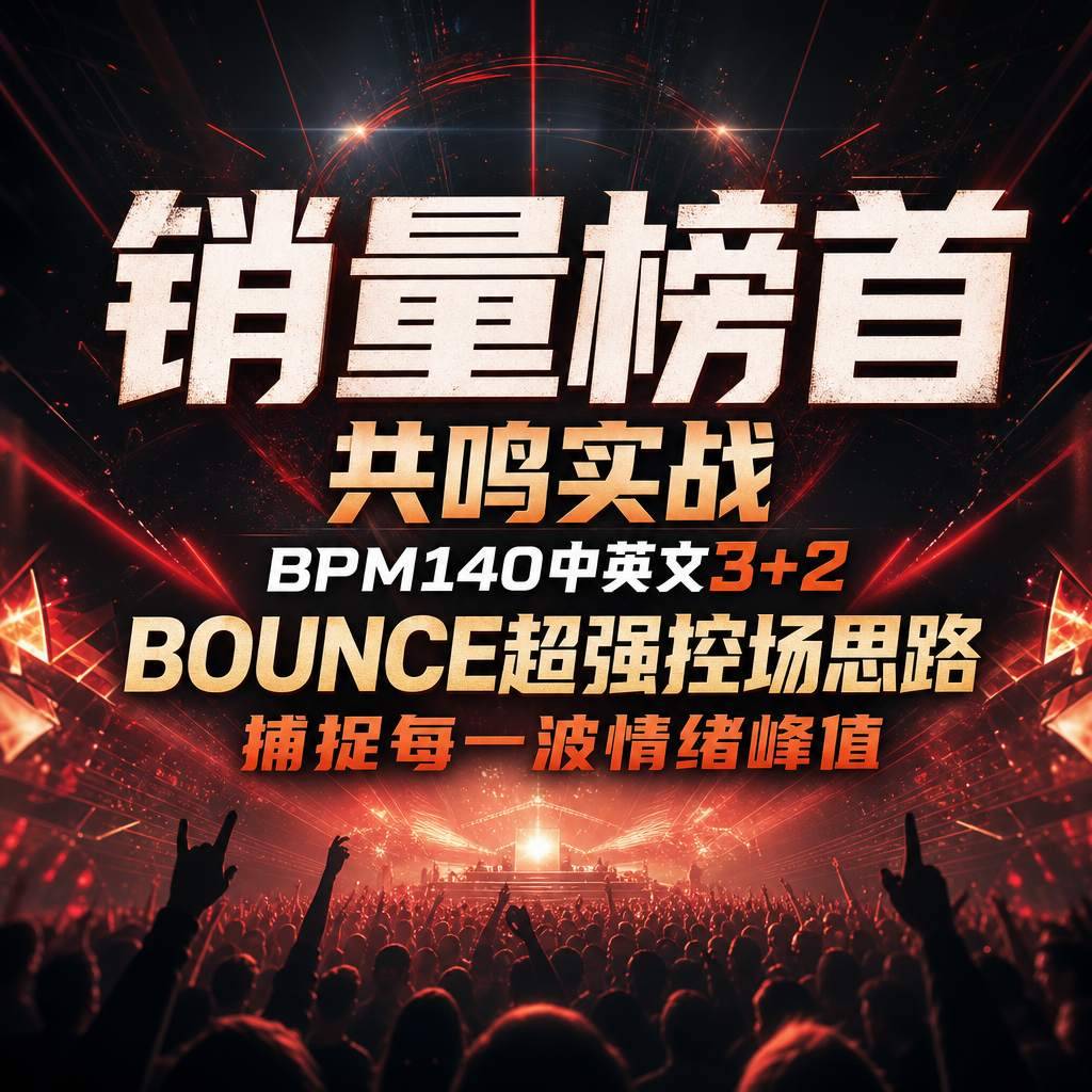 销量榜首 共鸣实战 BPM140中英文3+2 BOUNCE超强控场思路 捕捉每一波情绪峰值 (附点位图)