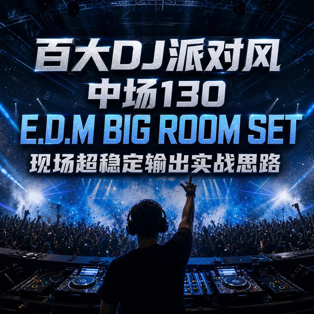 百大DJ派对风 中场130 E.D.M BIG ROOM SET 现场超稳定输出实战思路 超绝气氛稳如老狗
