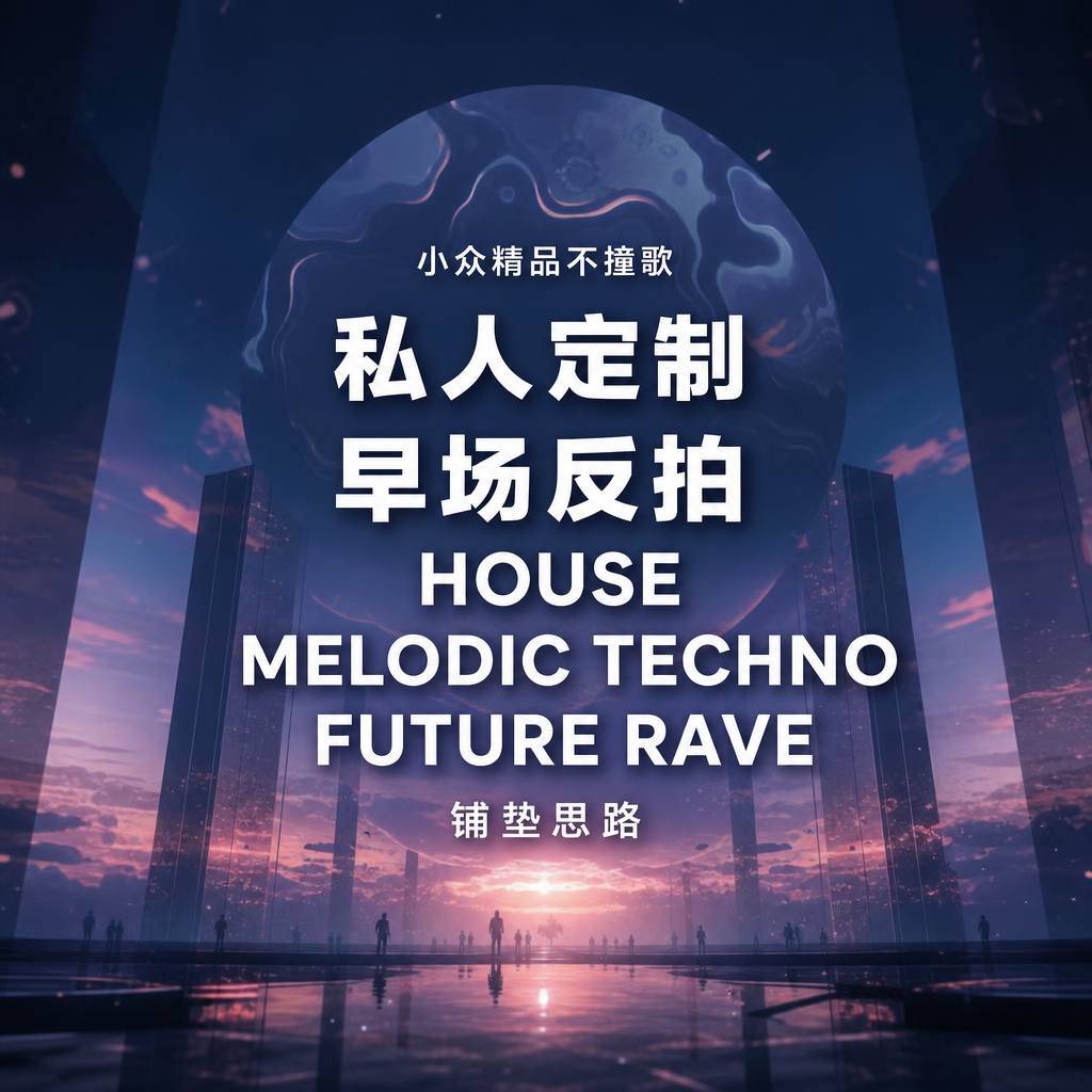 小众精品不撞歌 私人定制早场反拍HOUSE MELODIC TECHNO FUTURE RAVE 铺垫思路 (含点位图)