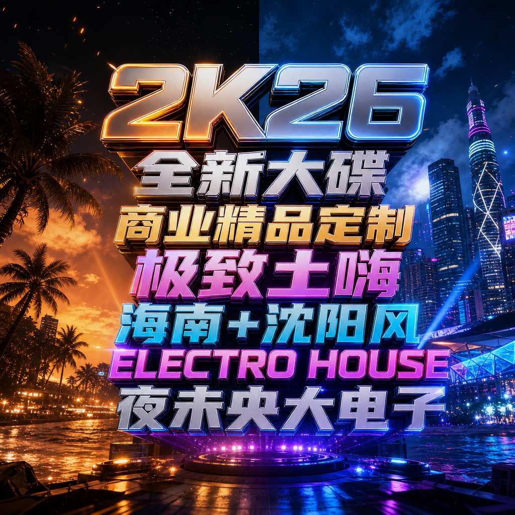 2K26全新大碟 商业精品定制 极致土嗨 海南+沈阳风 ELECTRO HOUSE 夜未央大电子极速跳舞思路（附点位图）