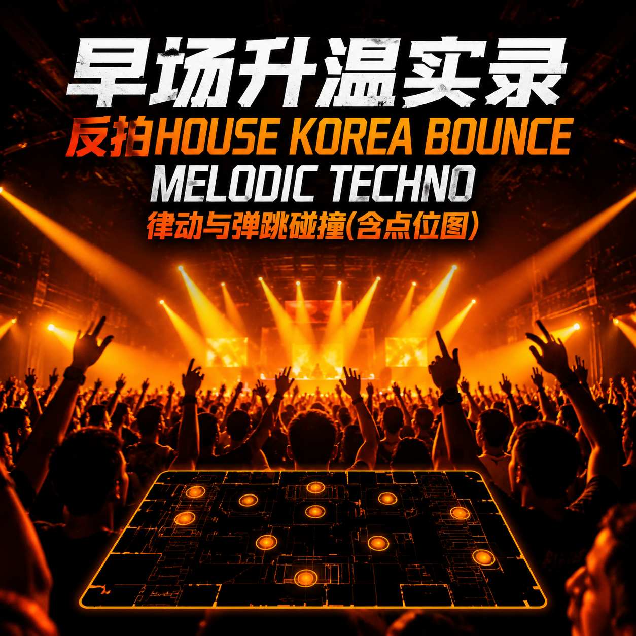 早场升温实录 反拍HOUSE KOREA BOUNCE MELODIC TECHNO 律动与弹跳碰撞(含点位图)