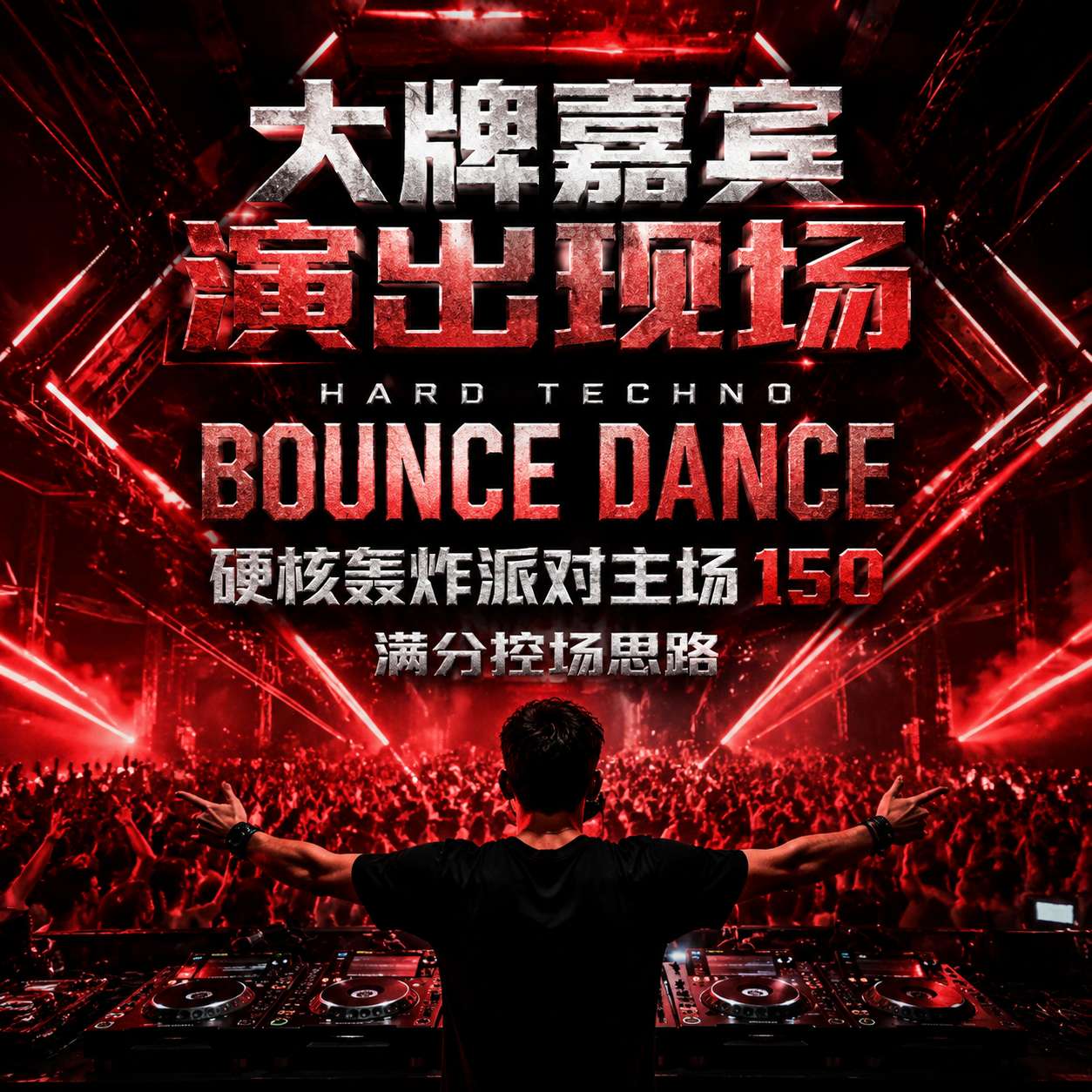 大牌嘉宾演出现场 硬核轰炸派对主场150 HARD TECHNO BOUNCE DANCE 满分控场思路